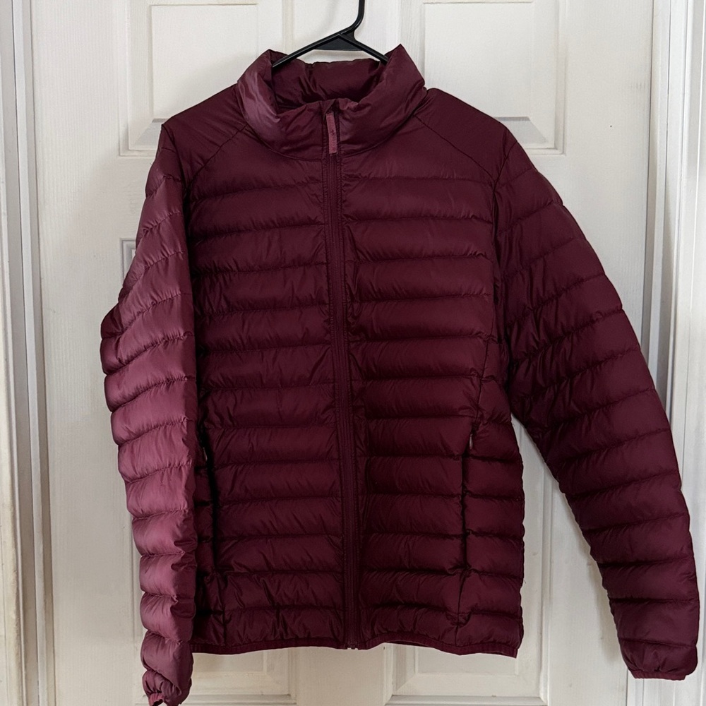 Burgundy Puffer Jacket from Attention